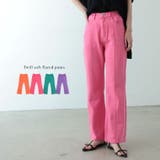 綺麗なレッグラインを叶えるコットンカラーフレアパンツ | Re:EDIT | 詳細画像1