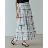 [低身長サイズ有]カラーチェックフレアスカート | Re:EDIT | 詳細画像3 