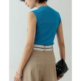 リネンタッチノースリーブリブニットトップス | Re:EDIT | 詳細画像12