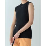 リネンタッチノースリーブリブニットトップス | Re:EDIT | 詳細画像5