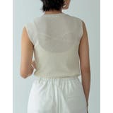 リネンタッチノースリーブリブニットトップス | Re:EDIT | 詳細画像22