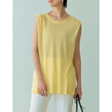 イエロー(016) | シンプルながらも抜け感のあるシアータンクトップ | Re:EDIT