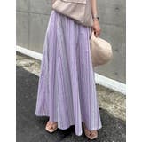 モードカジュアルな旬のスタイリングを叶える1枚 マルチストライプフレアスカート | Re:EDIT | 詳細画像3