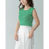 カジュアルな要素を程よく取り入れる サマーニットボーダータンクトップ トップス | Re:EDIT | 詳細画像15