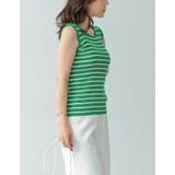 カジュアルな要素を程よく取り入れる サマーニットボーダータンクトップ トップス | Re:EDIT | 詳細画像25