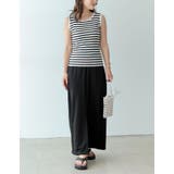 カジュアルな要素を程よく取り入れる サマーニットボーダータンクトップ トップス | Re:EDIT | 詳細画像31