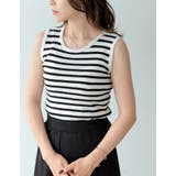 カジュアルな要素を程よく取り入れる サマーニットボーダータンクトップ トップス | Re:EDIT | 詳細画像32