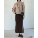 ラメor無地ロービングニットケーブルボトルネックトップス | Re:EDIT | 詳細画像23