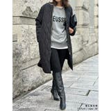 リサイクルタフタ裏ボア軽量中綿キルティングロングコート | Re:EDIT | 詳細画像11