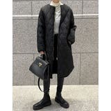 リサイクルタフタ裏ボア軽量中綿キルティングロングコート | Re:EDIT | 詳細画像14