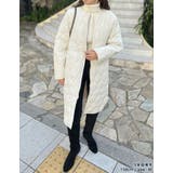 リサイクルタフタ裏ボア軽量中綿キルティングロングコート | Re:EDIT | 詳細画像16