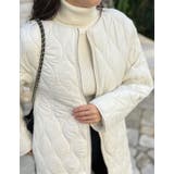 リサイクルタフタ裏ボア軽量中綿キルティングロングコート | Re:EDIT | 詳細画像22