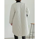 リサイクルタフタ裏ボア軽量中綿キルティングロングコート | Re:EDIT | 詳細画像26