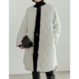 リサイクルタフタ裏ボア軽量中綿キルティングロングコート | Re:EDIT | 詳細画像27