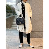 リサイクルタフタ裏ボア軽量中綿キルティングロングコート | Re:EDIT | 詳細画像29