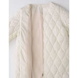 リサイクルタフタ裏ボア軽量中綿キルティングロングコート | Re:EDIT | 詳細画像32