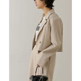 スタイルアップ効果抜群の定番ジャケット カットツイルショートテーラードジャケット | Re:EDIT | 詳細画像12