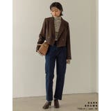 スタイルアップ効果抜群の定番ジャケット カットツイルショートテーラードジャケット | Re:EDIT | 詳細画像16