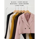 スタイルアップ効果抜群の定番ジャケット カットツイルショートテーラードジャケット | Re:EDIT | 詳細画像2