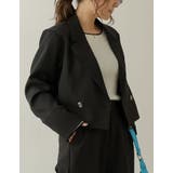 スタイルアップ効果抜群の定番ジャケット カットツイルショートテーラードジャケット | Re:EDIT | 詳細画像3