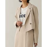 スタイルアップ効果抜群の定番ジャケット カットツイルショートテーラードジャケット | Re:EDIT | 詳細画像4