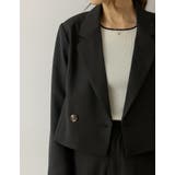 スタイルアップ効果抜群の定番ジャケット カットツイルショートテーラードジャケット | Re:EDIT | 詳細画像10