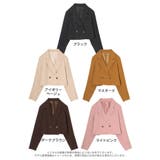 スタイルアップ効果抜群の定番ジャケット カットツイルショートテーラードジャケット | Re:EDIT | 詳細画像18