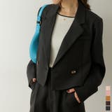 スタイルアップ効果抜群の定番ジャケット カットツイルショートテーラードジャケット | Re:EDIT | 詳細画像1