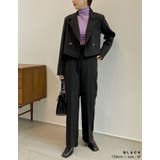 スタイルアップ効果抜群の定番ジャケット カットツイルショートテーラードジャケット | Re:EDIT | 詳細画像21