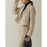 スタイルアップ効果抜群の定番ジャケット カットツイルショートテーラードジャケット | Re:EDIT | 詳細画像27