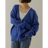 シンプルながらもこなれた印象に 起毛モヘアタッチルーズニットカーディガン トップス | Re:EDIT | 詳細画像4