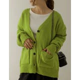 シンプルながらもこなれた印象に 起毛モヘアタッチルーズニットカーディガン トップス | Re:EDIT | 詳細画像8