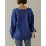 シンプルながらもこなれた印象に 起毛モヘアタッチルーズニットカーディガン トップス | Re:EDIT | 詳細画像28