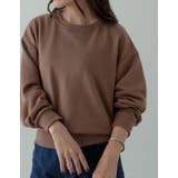 モカ(007) | 裏毛ワンポイント刺繍スウェットプルオーバー | Re:EDIT