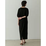 汗じみを気にせずお洒落を楽しめるロングワンピ ランタンスリーブマキシワンピース | Re:EDIT | 詳細画像10