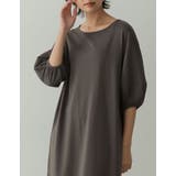 汗じみを気にせずお洒落を楽しめるロングワンピ ランタンスリーブマキシワンピース | Re:EDIT | 詳細画像26