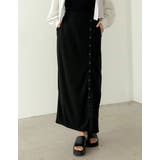 ジョーゼットポンチオープンスナップナロースカート | Re:EDIT | 詳細画像2