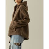 着るだけでシーズンムード高まる1枚 ボアフーディーハーフジッププルオーバー トッ… | Re:EDIT | 詳細画像17