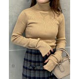 [販売枚数4.6万枚突破！]指穴リブニットタートルネックトップス | Re:EDIT | 詳細画像7 