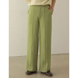 グリーン(017) | ライトダンボールステッチデザインストレートパンツ | Re:EDIT