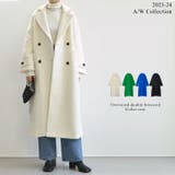 低身長サイズ有]オーバーサイズダブルブレストカラーコート | Re:EDIT | 詳細画像1 