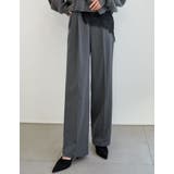 チャコールグレー(006) | [低身長/高身長/大きいサイズ有]裏微起毛ツータックワイドパンツ | Re:EDIT