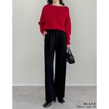 [低身長/高身長/大きいサイズ有]裏微起毛ツータックワイドパンツ | Re:EDIT | 詳細画像14 