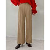 [低身長/高身長/大きいサイズ有]裏微起毛ツータックワイドパンツ | Re:EDIT | 詳細画像5 