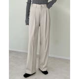 [低身長/高身長/大きいサイズ有]裏微起毛ツータックワイドパンツ | Re:EDIT | 詳細画像6 