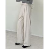 [低身長/高身長/大きいサイズ有]裏微起毛ツータックワイドパンツ | Re:EDIT | 詳細画像40 