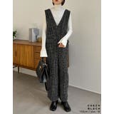 [低身長/高身長サイズ有]ツイードライクVネックオールインワン | Re:EDIT | 詳細画像16 