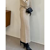 ふんわりMIXカラーが魅力のきれいめニットスカート | Re:EDIT | 詳細画像15