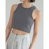 コットンリブカップ付きアメスリショート丈タンクトップ | Re:EDIT | 詳細画像12