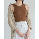 コットンリブカップ付きアメスリショート丈タンクトップ | Re:EDIT | 詳細画像14